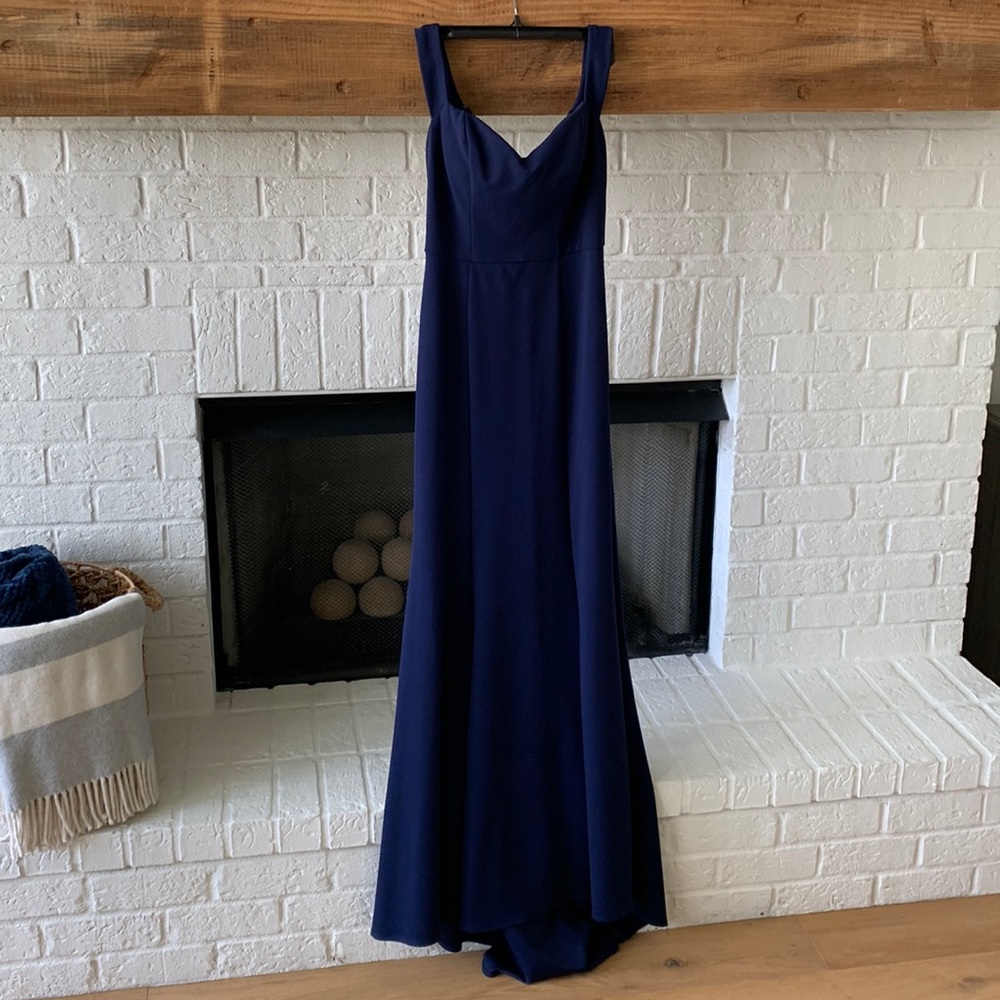 Navy Blue Evening Gown Size 7/8